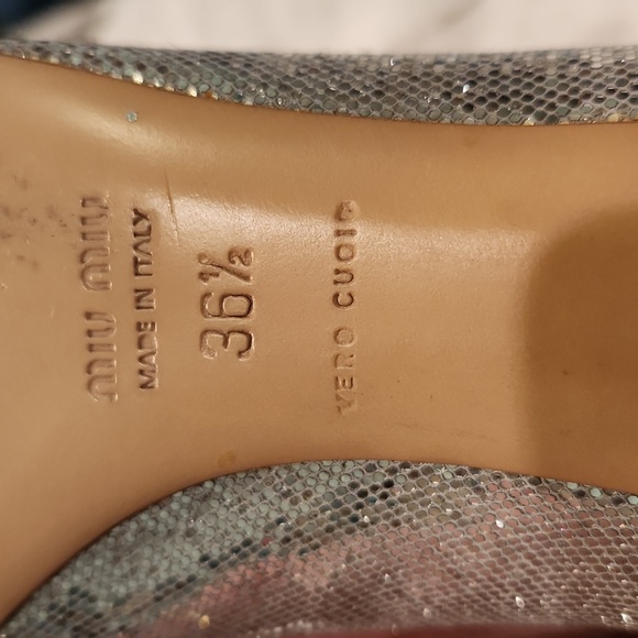 Miu Miu Pointed Toe Ballet Flats - Picture 10 of 10